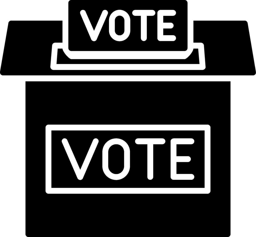 Voting Box Glyph Icon vector