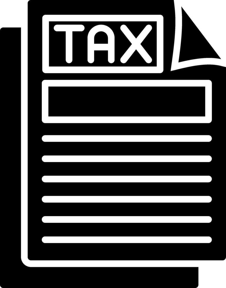 Tax Document Glyph Icon vector