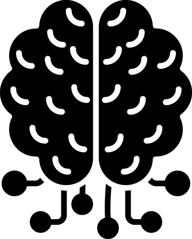 Artificial Intelligence Glyph Icon vector