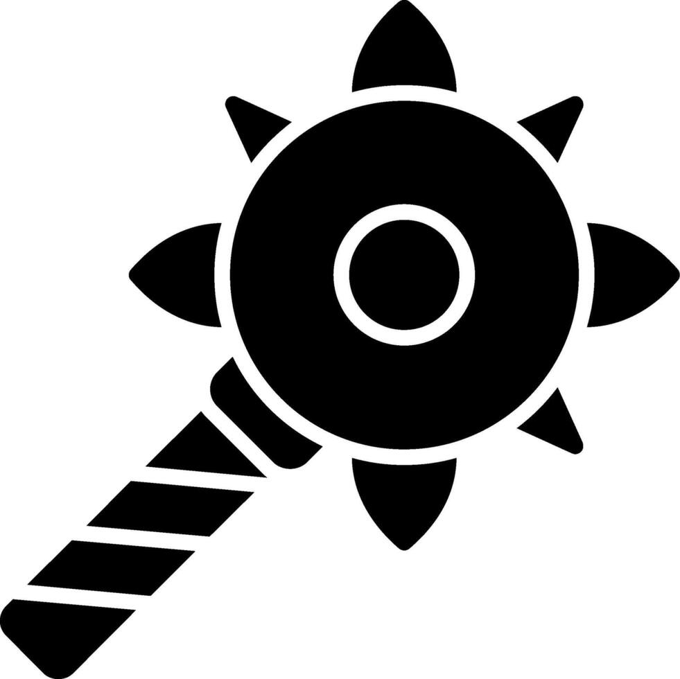 Mace Glyph Icon vector