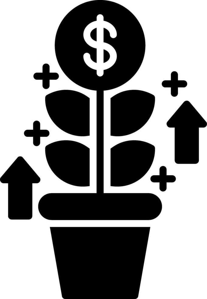 Money Tree Glyph Icon vector