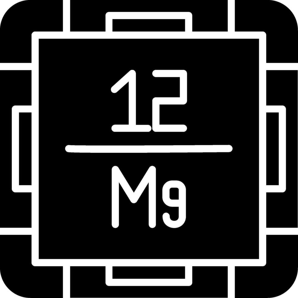 Magnesium Glyph Icon vector