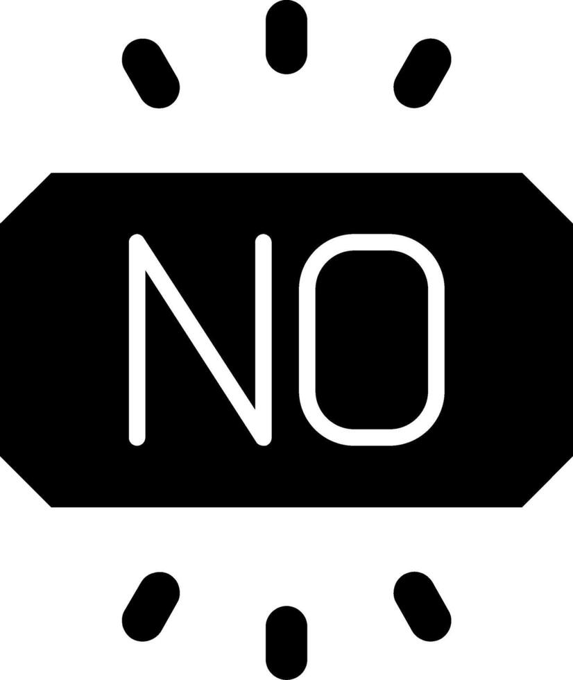 No Glyph Icon vector