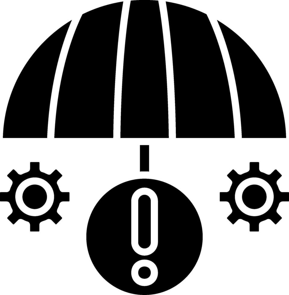 Mitigation Glyph Icon vector