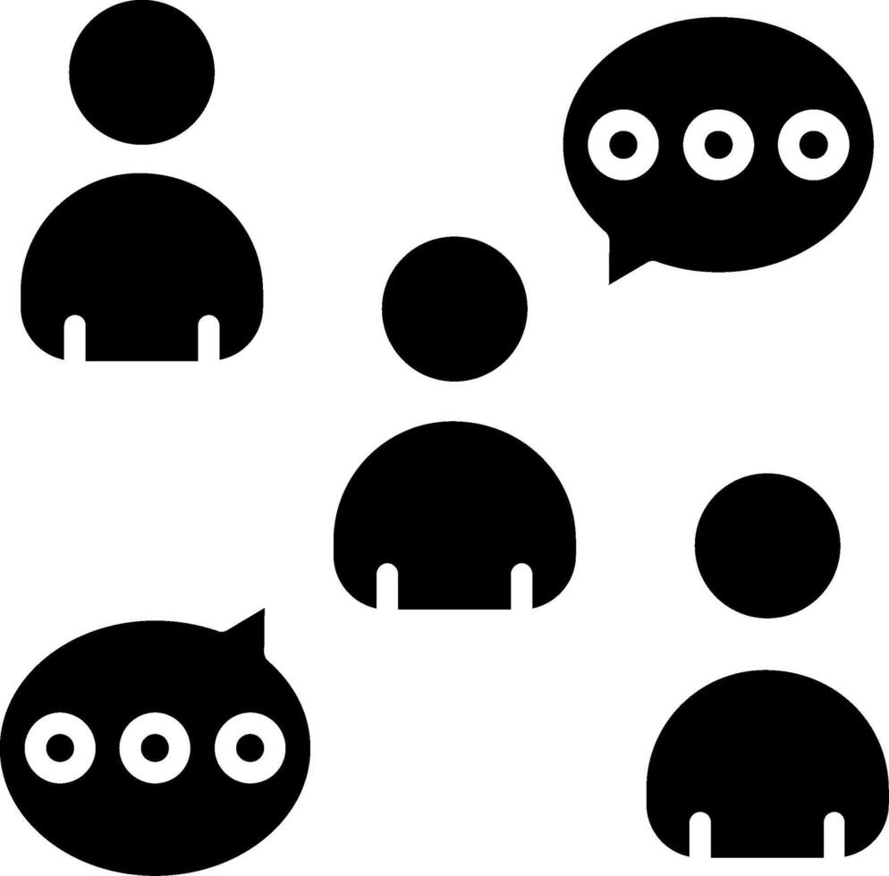 Network Communication Glyph Icon vector