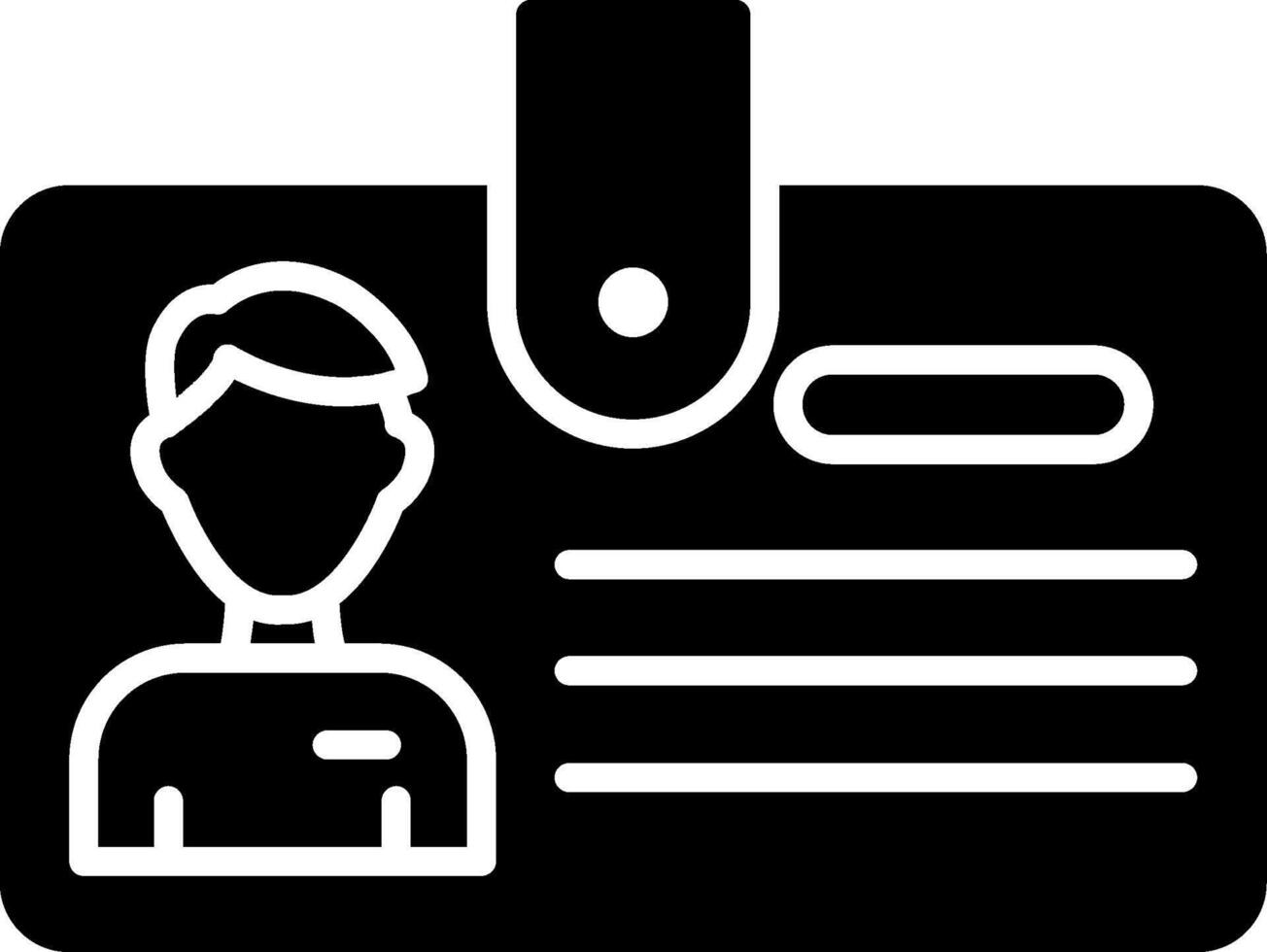 Id Card Glyph Icon vector