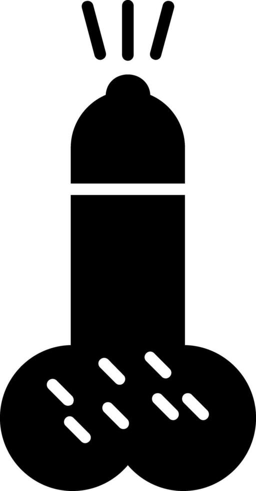 Penis Glyph Icon vector