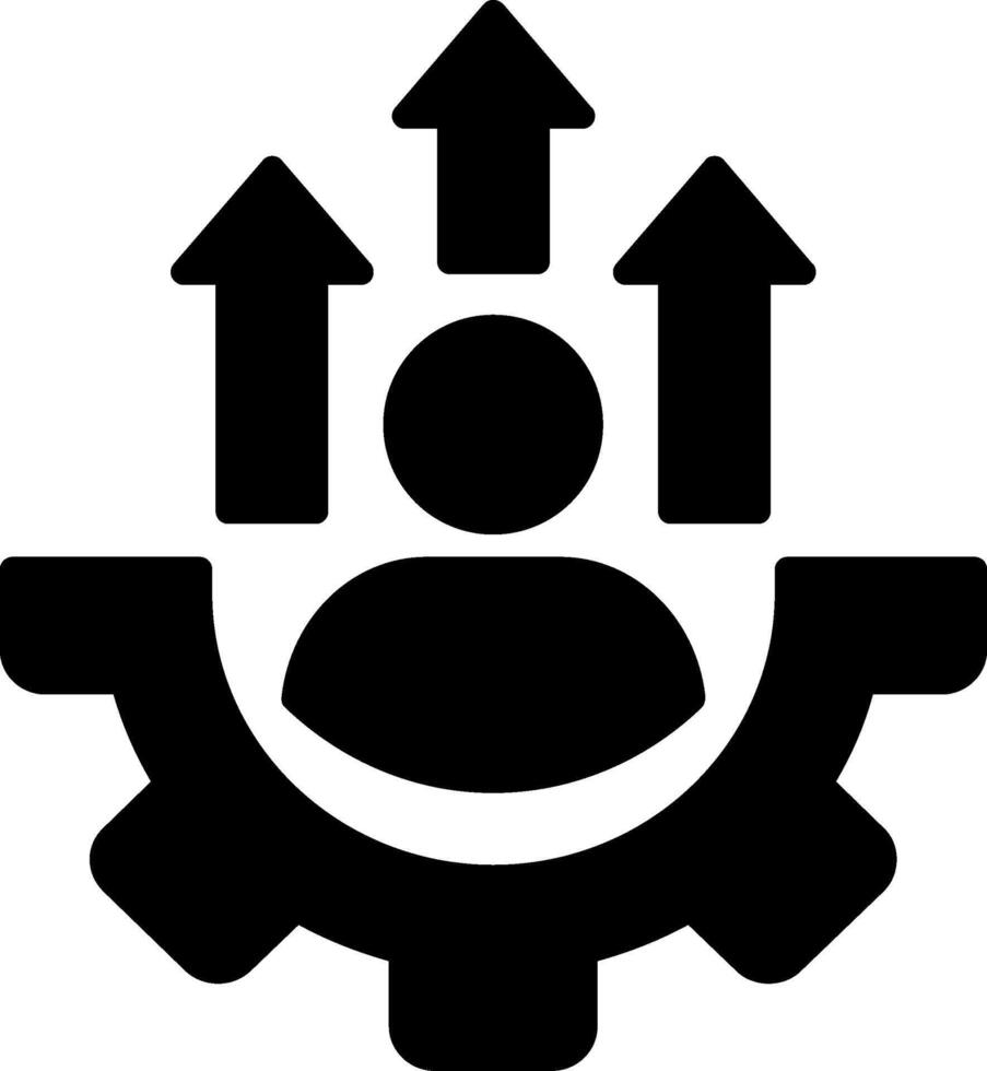 Personal Growth Glyph Icon vector