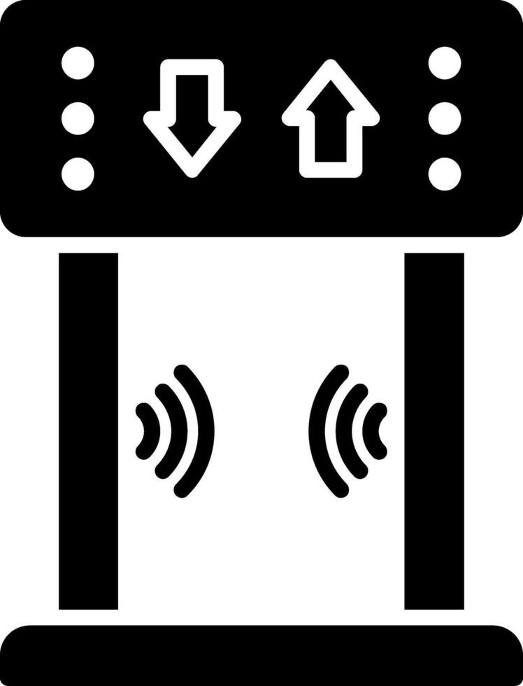 Security Gate Glyph Icon vector