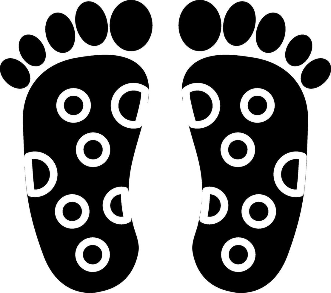 Reflexology Glyph Icon vector