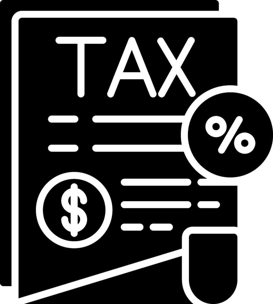 Taxation Glyph Icon vector