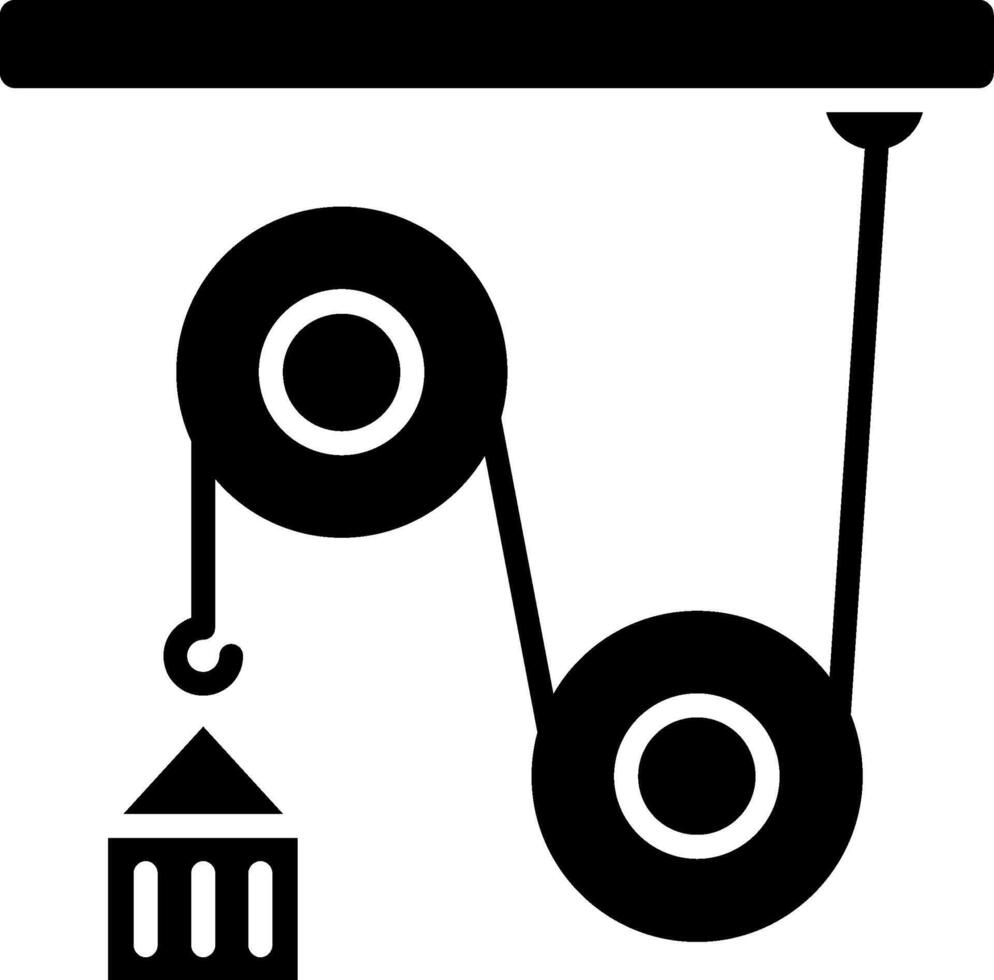 Pulley Glyph Icon vector