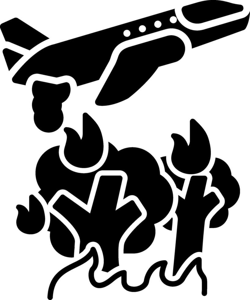 Plane Glyph Icon vector