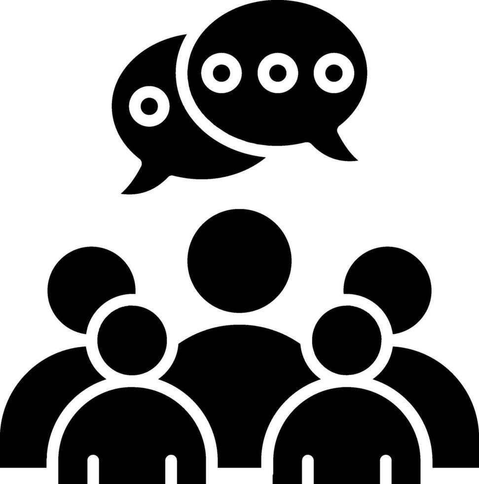 Team Work Glyph Icon vector