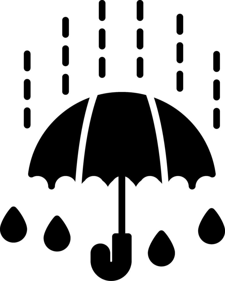 Umbrella Glyph Icon vector
