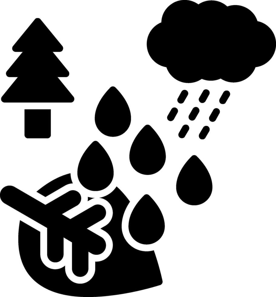 Water Glyph Icon vector