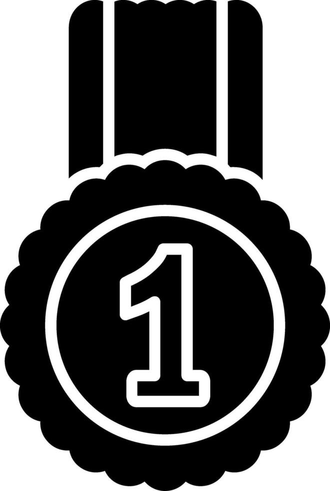 1st Prize Glyph Icon vector