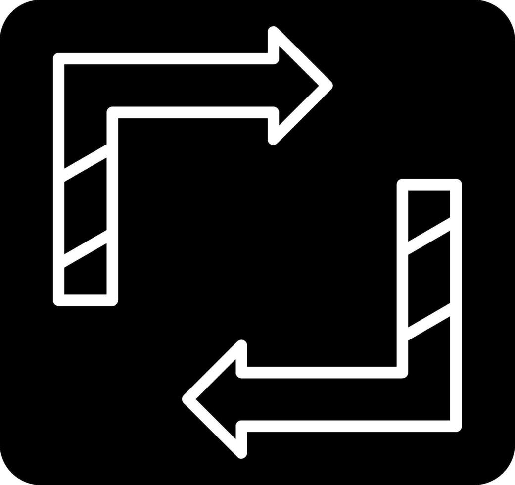 Arrows Couple Glyph Icon vector