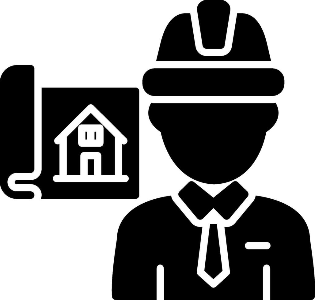 Architect Glyph Icon vector