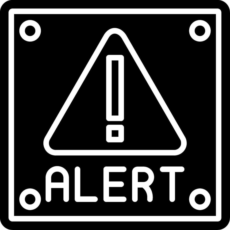 Alert Glyph Icon vector