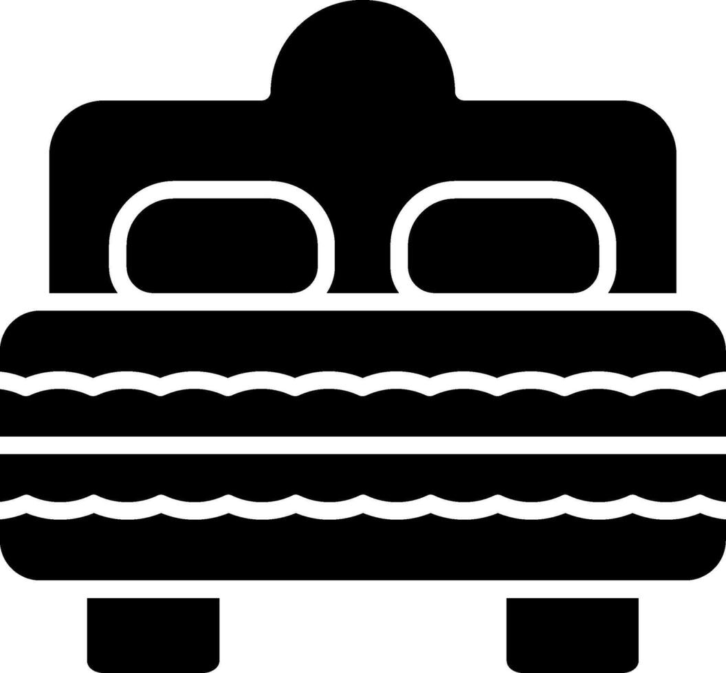 Bed Glyph Icon vector