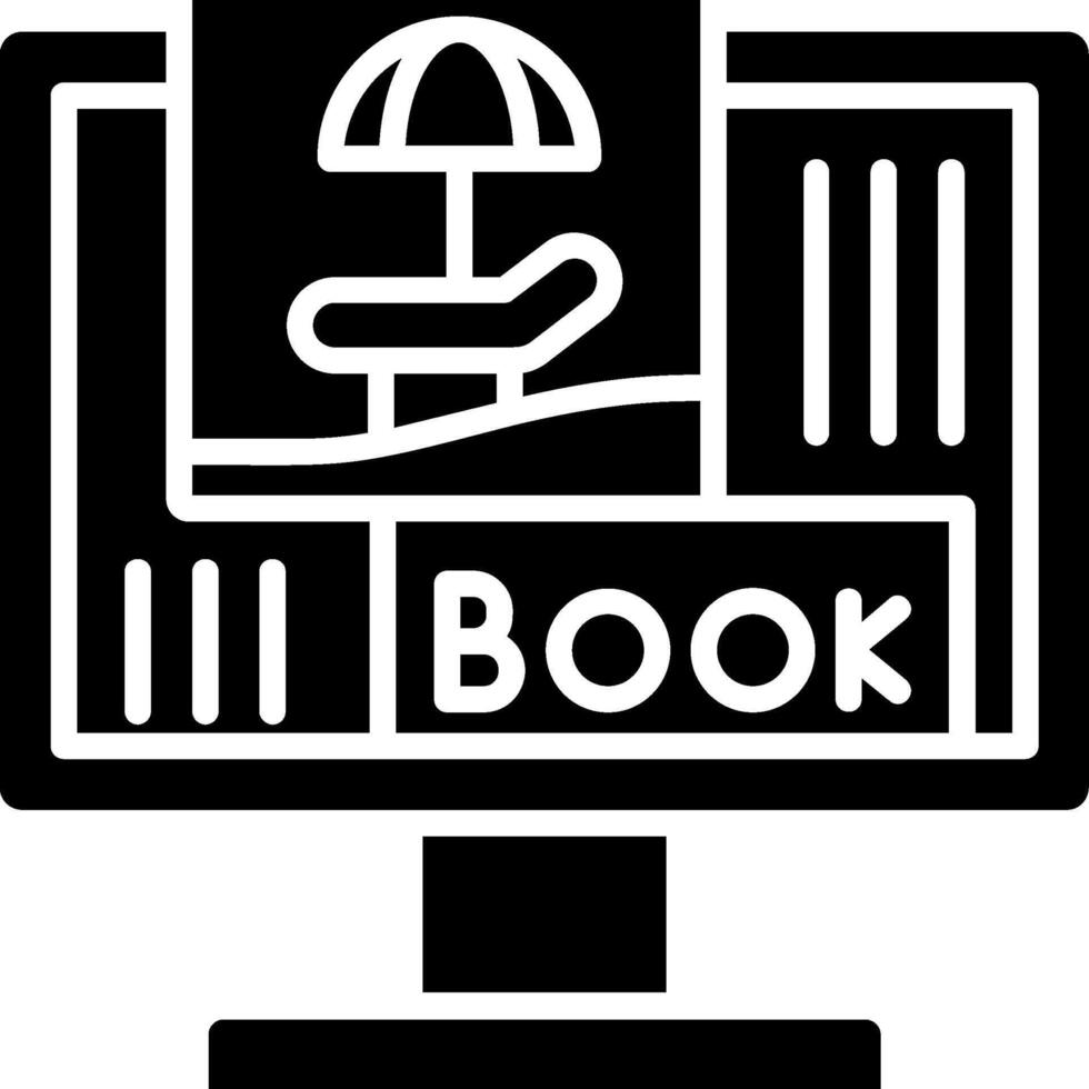 Booking Trip Glyph Icon vector