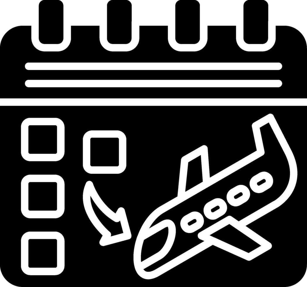 Calendar Glyph Icon vector