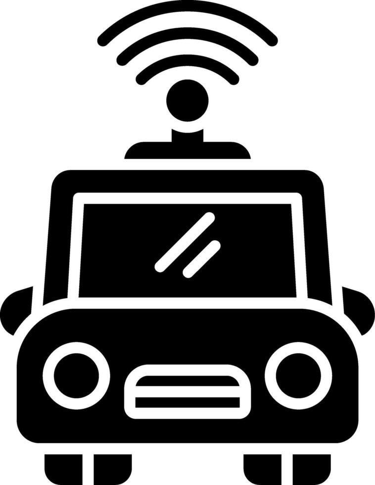 Autonomous Car Glyph Icon vector