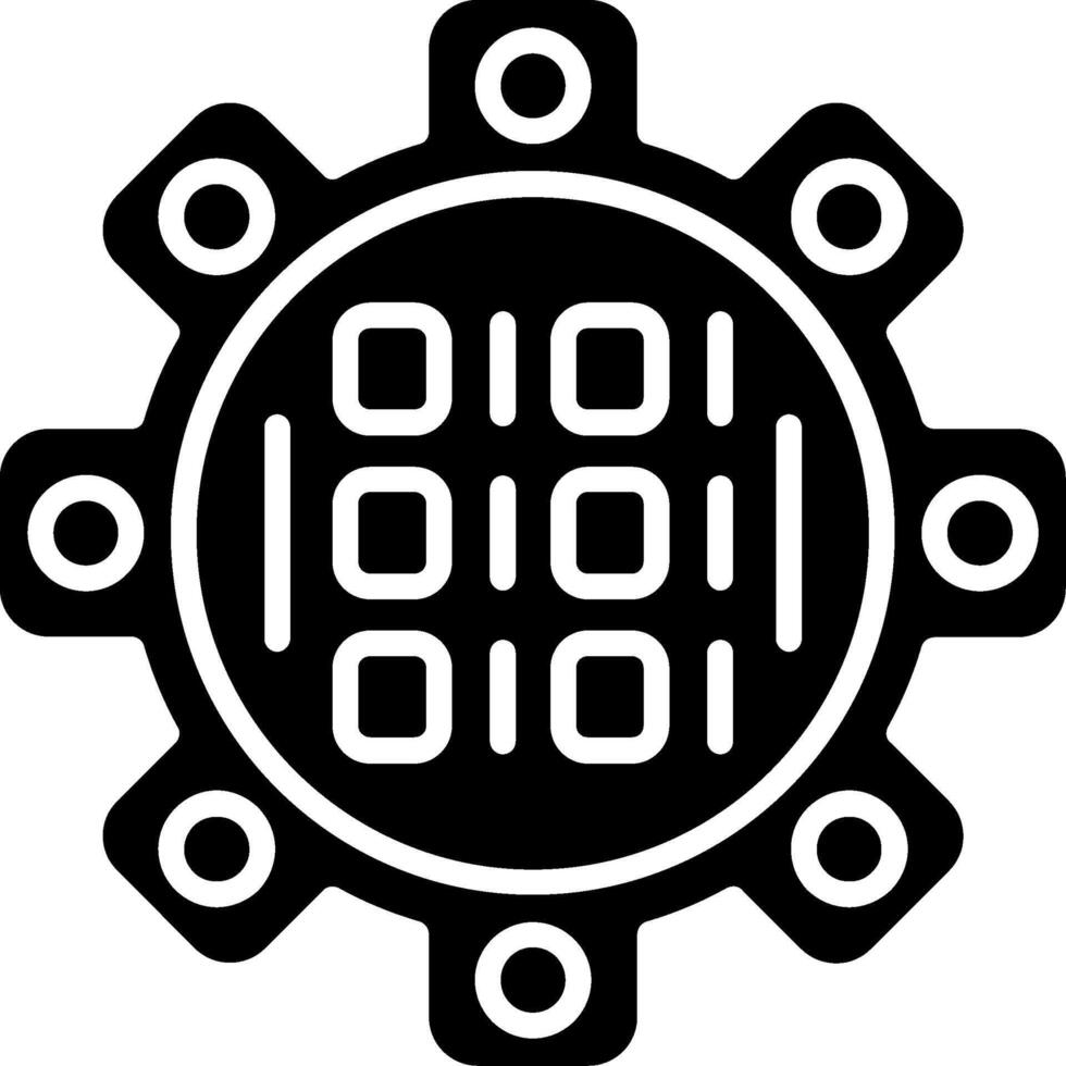 Binary Code Glyph Icon vector
