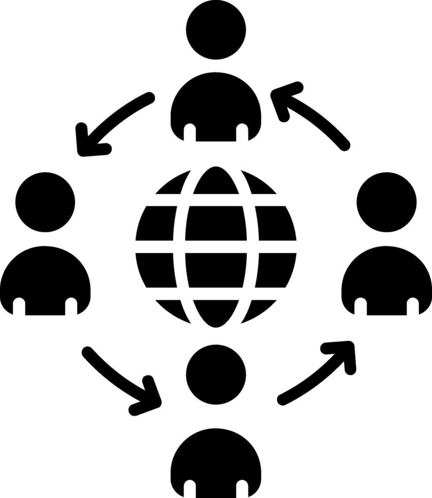 Team Communication Glyph Icon vector