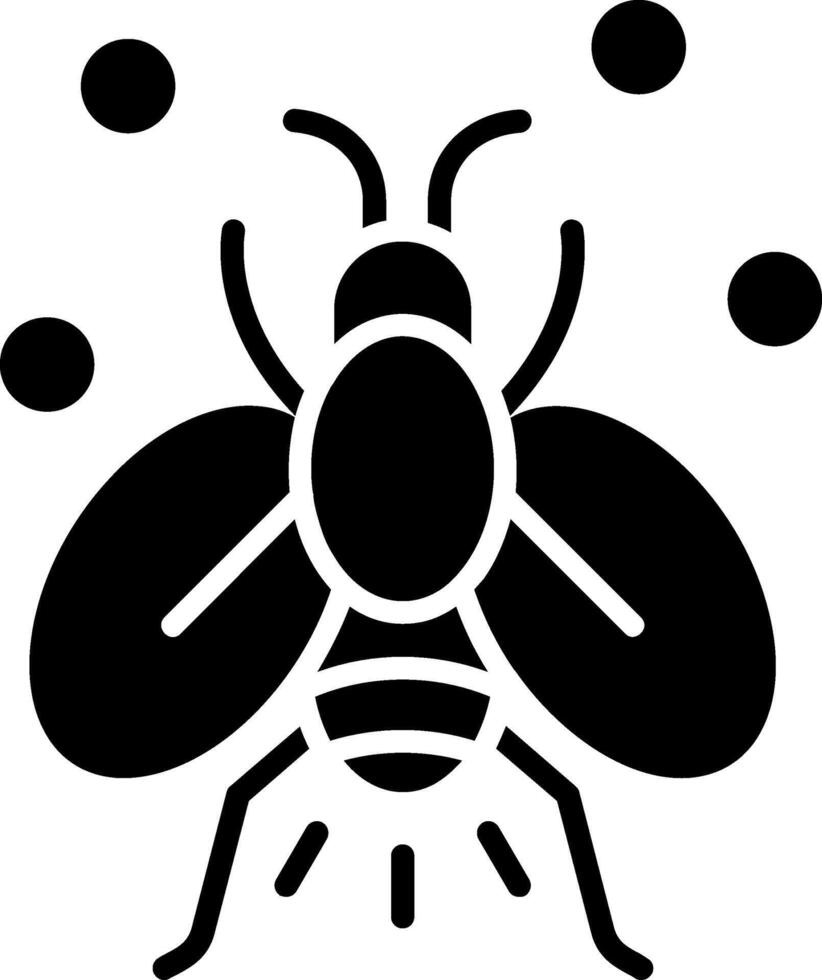 Bee Glyph Icon vector