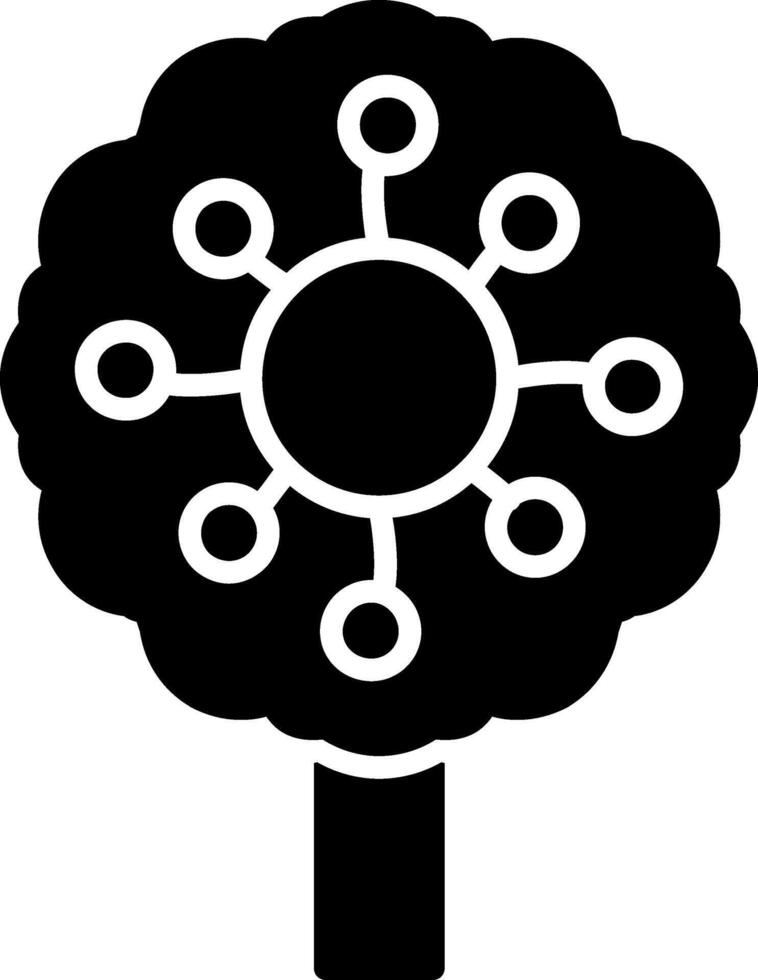 Dandelion Glyph Icon vector