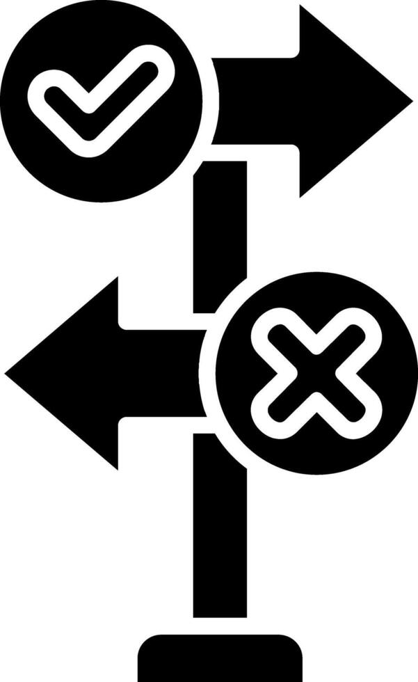 Direction Glyph Icon vector