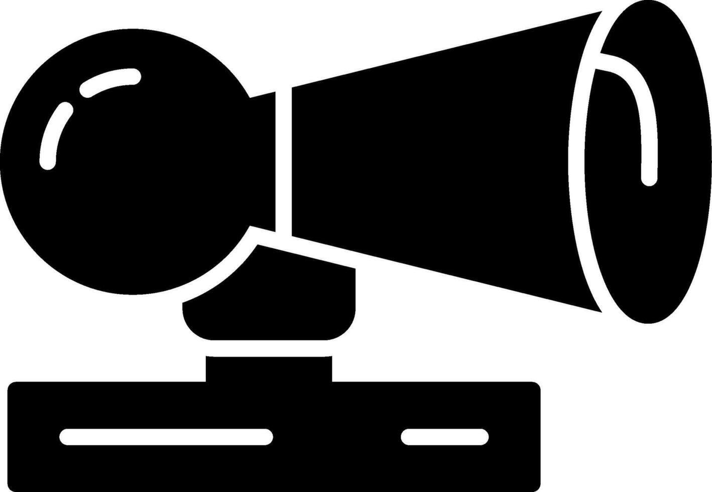 Klaxon Glyph Icon vector