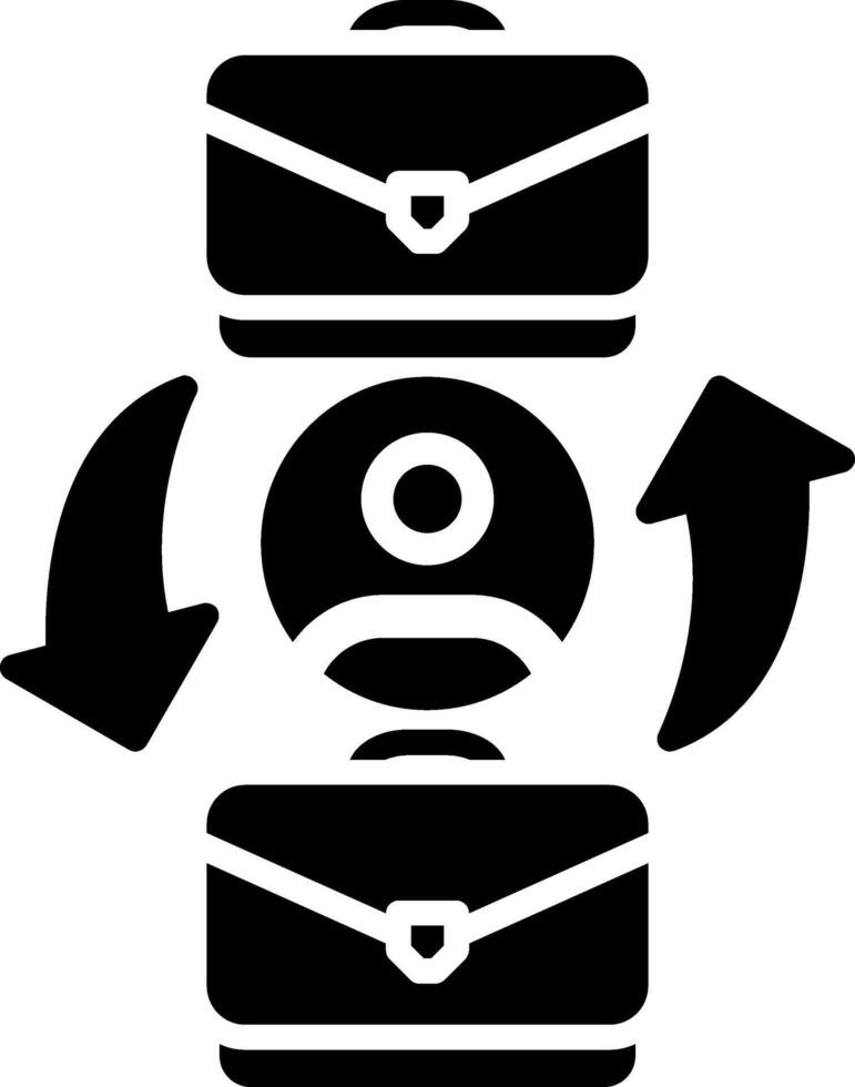 Job Rotation Glyph Icon vector