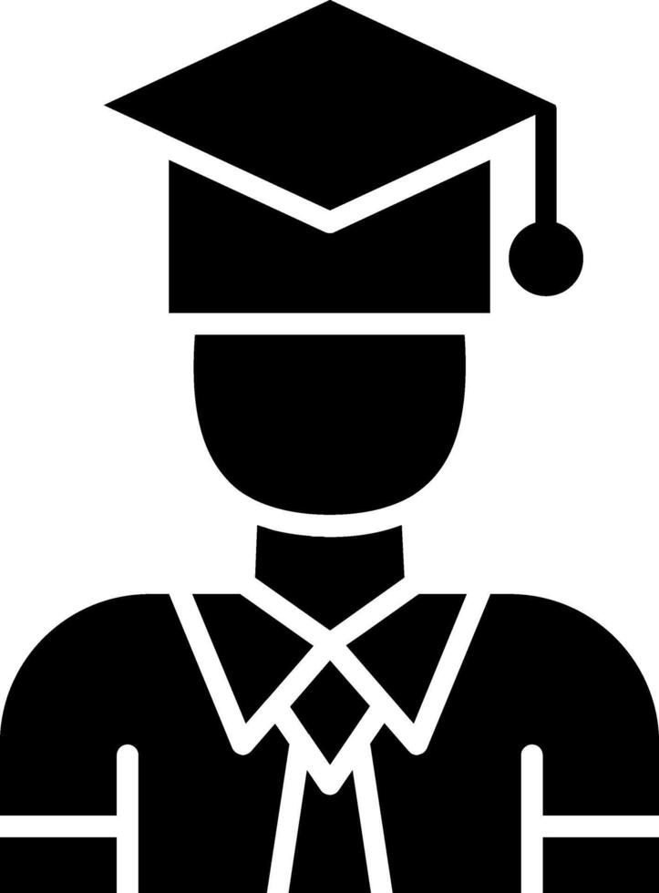 Graduation Glyph Icon vector