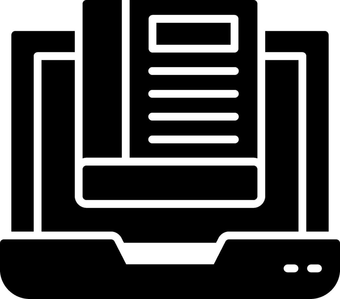 Laptop Glyph Icon vector