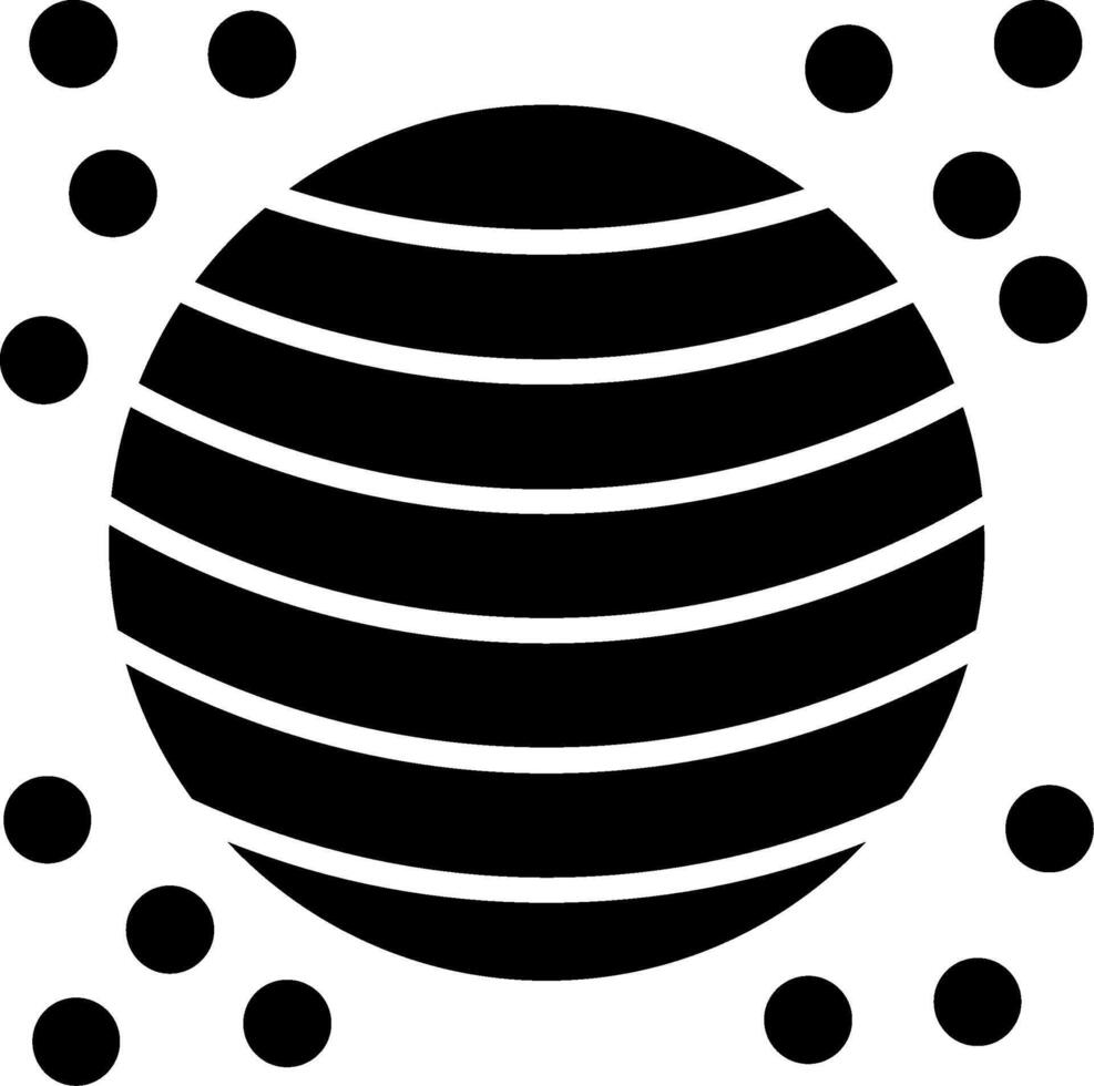 Planet Glyph Icon vector