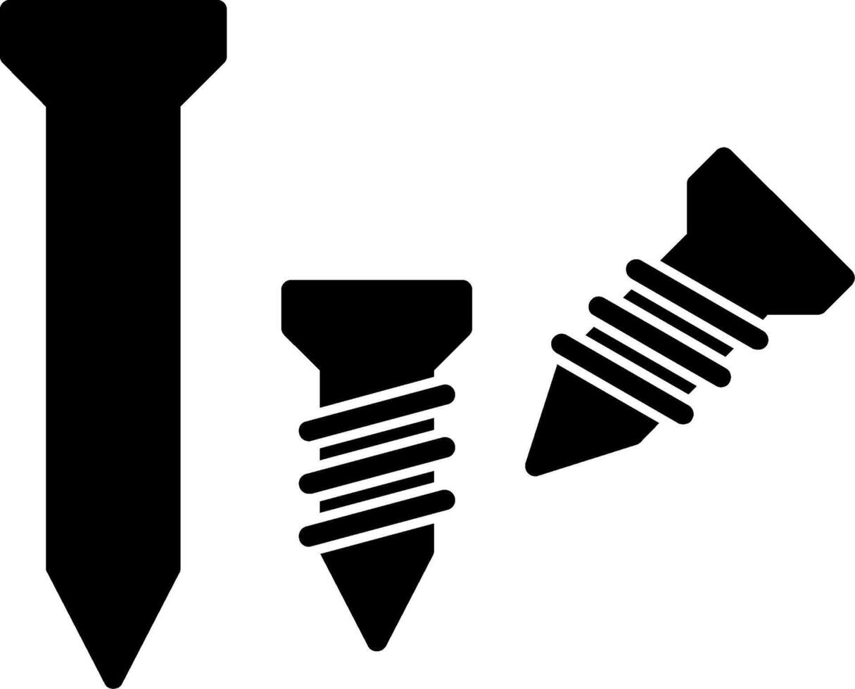 Screw Glyph Icon vector