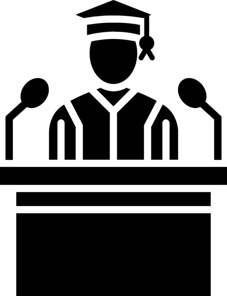 Speech Glyph Icon vector