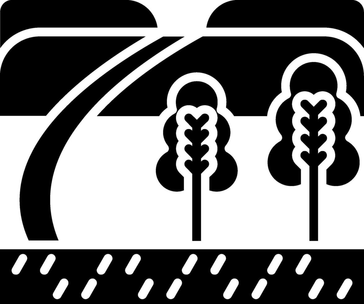 Path Glyph Icon vector