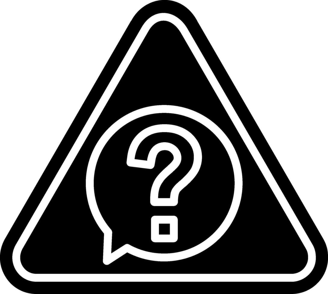 Question Glyph Icon vector