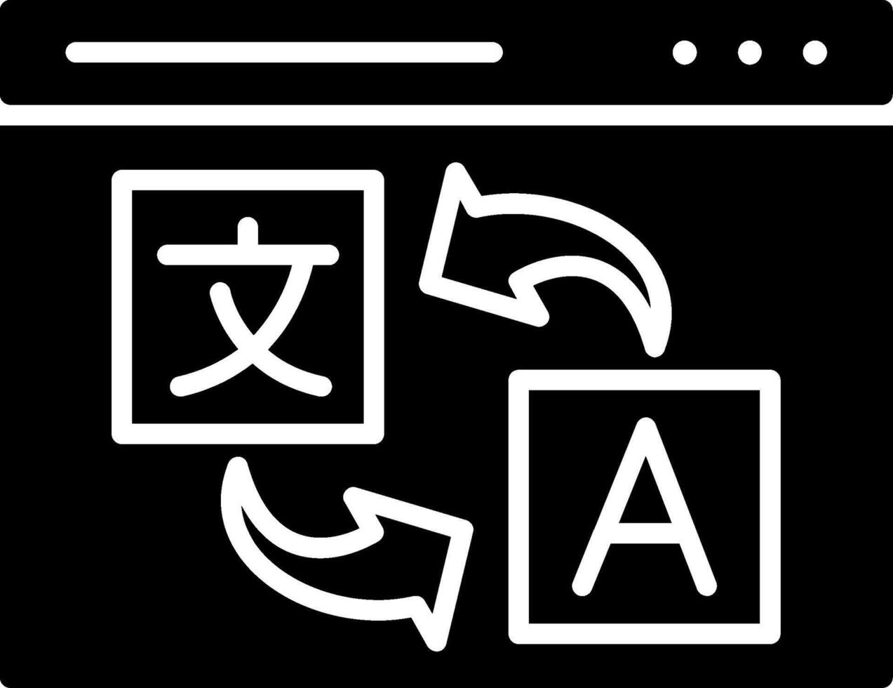 Translation Glyph Icon vector