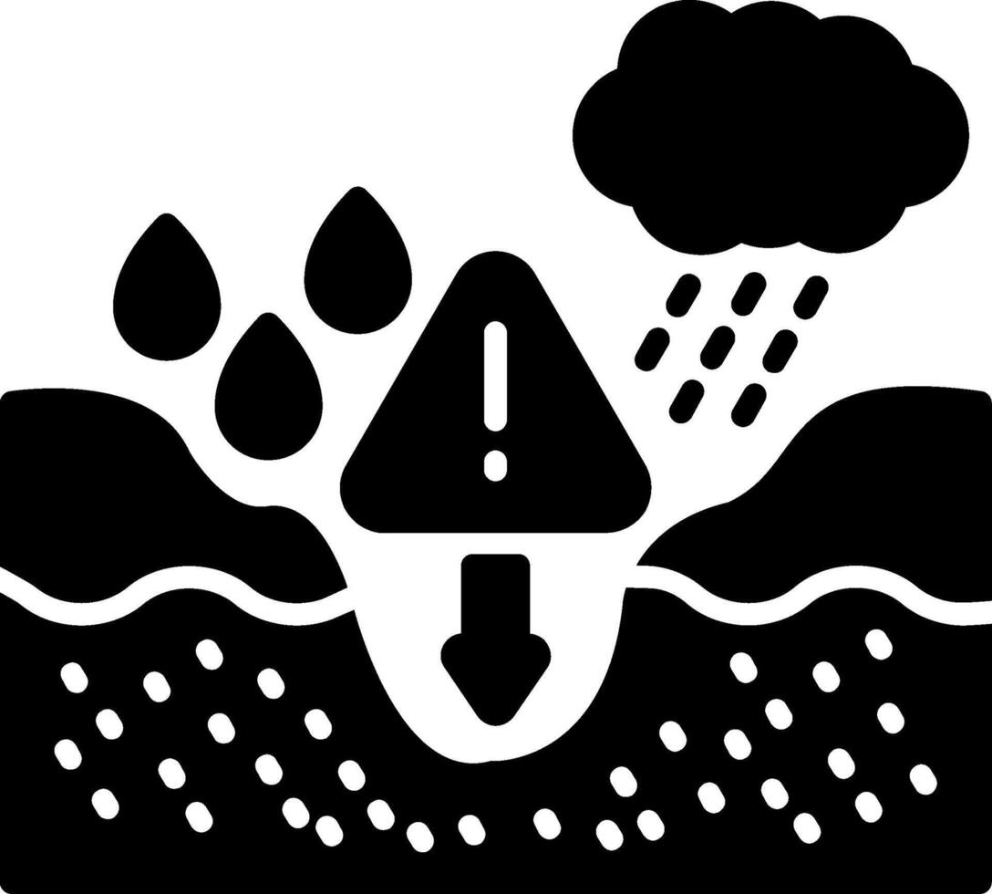 Water Scarcity Glyph Icon vector