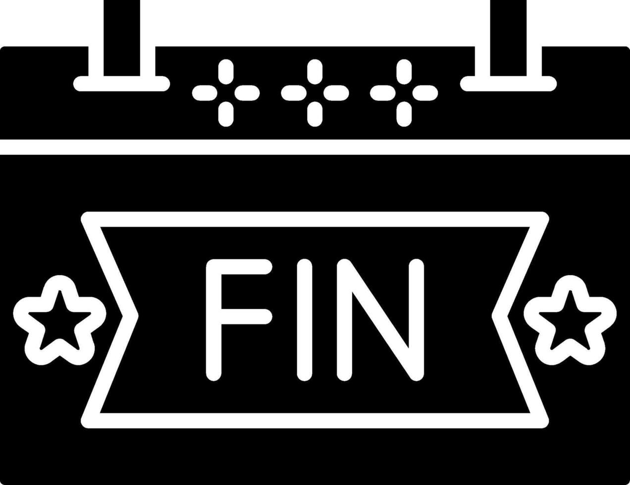 The End Glyph Icon vector