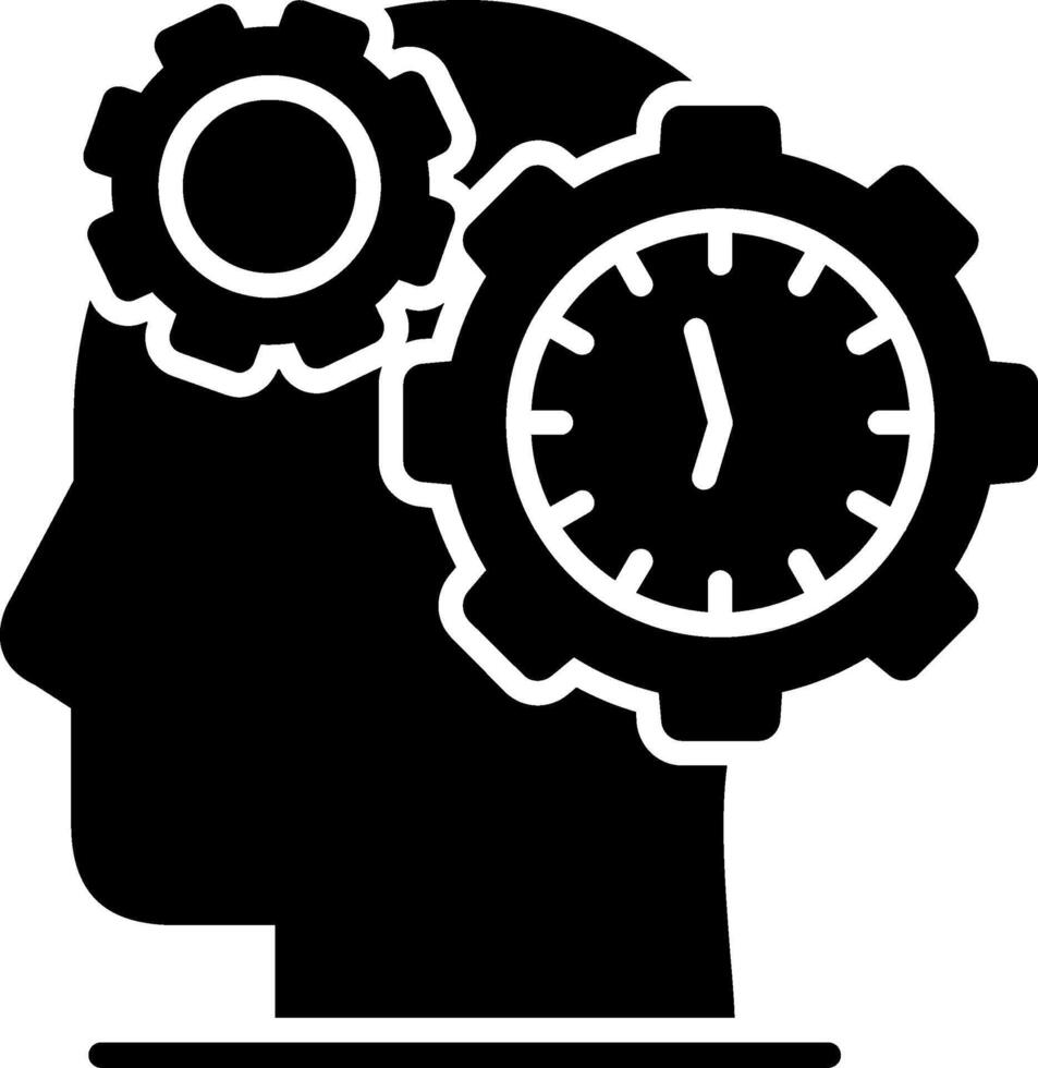 Time Management Glyph Icon vector