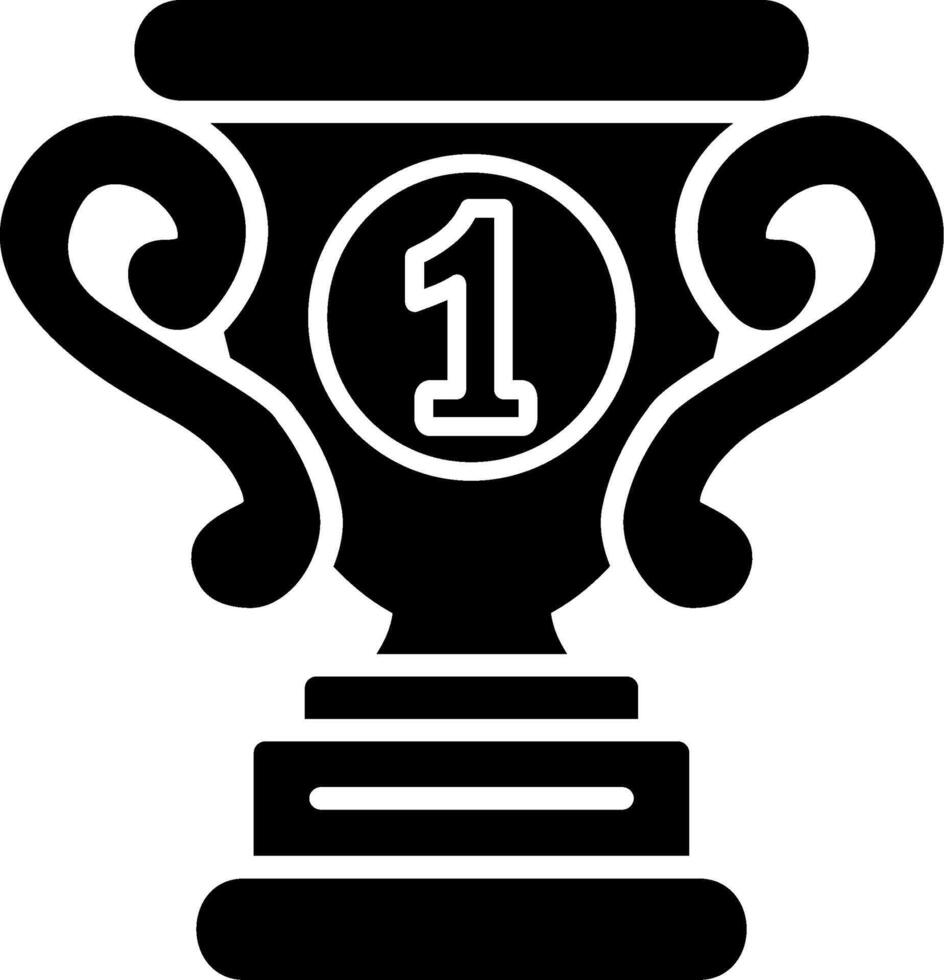 1st Prize Glyph Icon vector