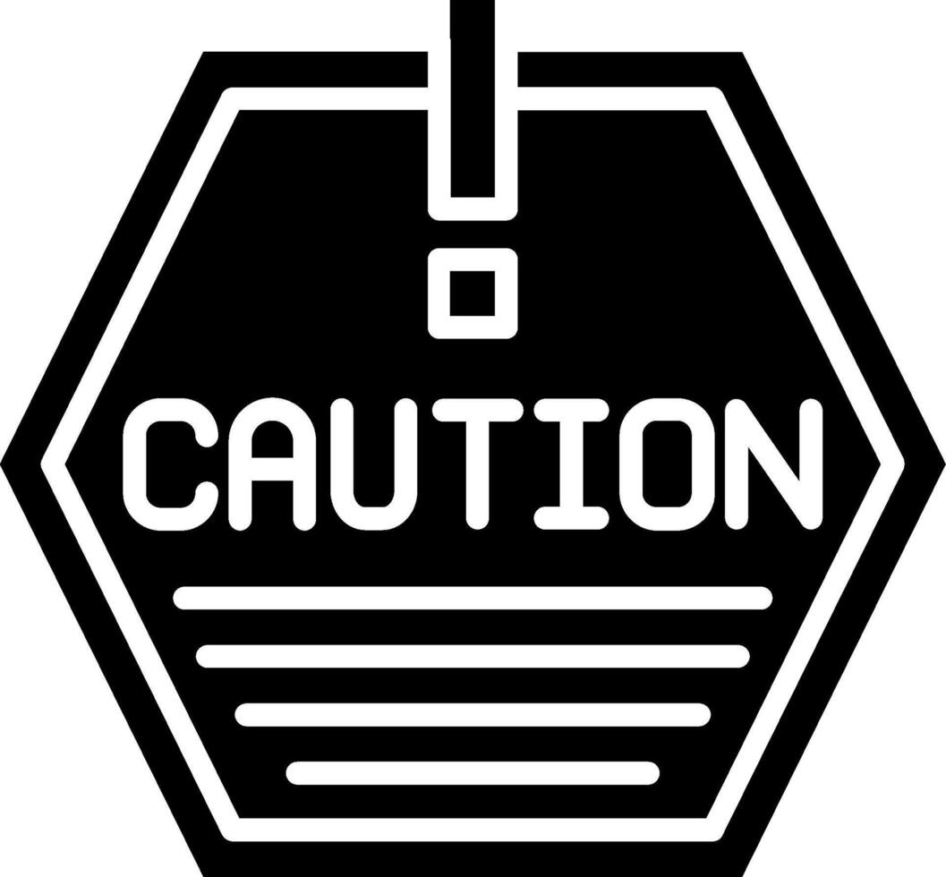 Caution Glyph Icon vector