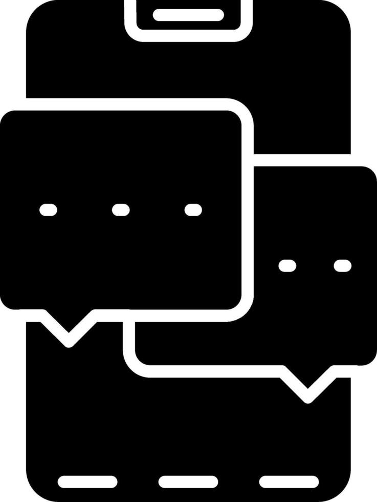 Chat Balloon Glyph Icon vector