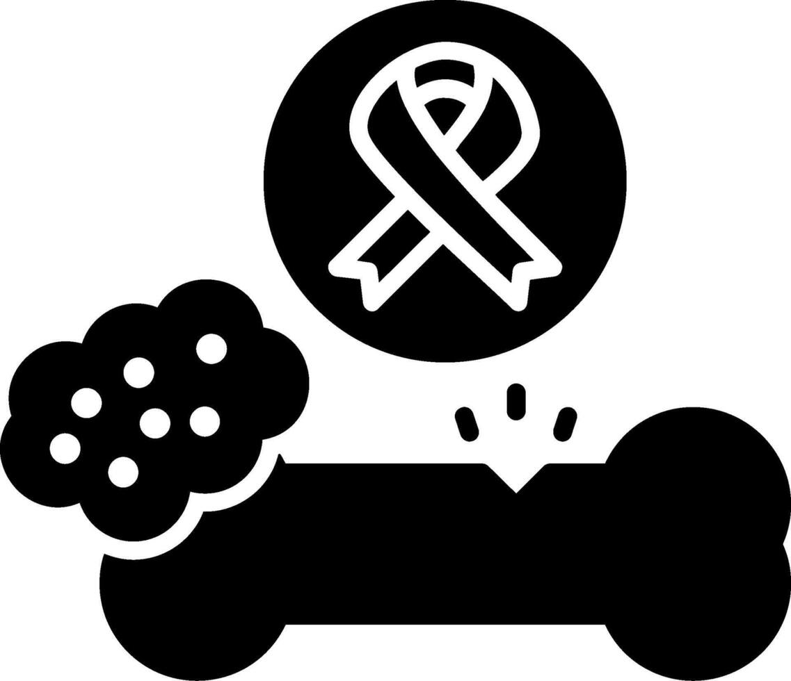 Bone Glyph Icon vector